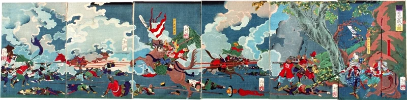 Paravento pieghevole raffigurante la Battaglia di Sekigahara